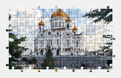 Пазлы Онлайн - Храм Христа Спасителя