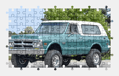 Пазлы Онлайн 1970 GMC Jimmy