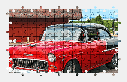 Пазлы Онлайн 1955 Chevrolet