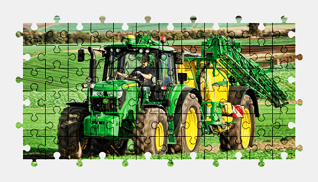 Пазлы Онлайн Трактор John Deere 6125M