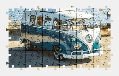 Пазлы Онлайн 1965 Volkswagen Westfalia Camper