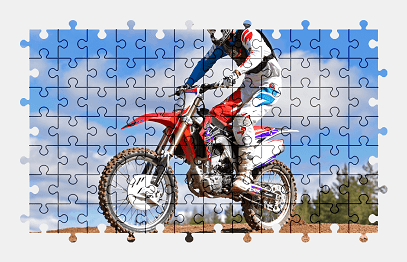 Пазлы Онлайн Honda CRF Мотокросс