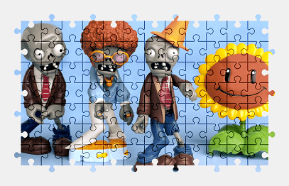 Пазлы Онлайн Фигурки Plants vs. Zombies