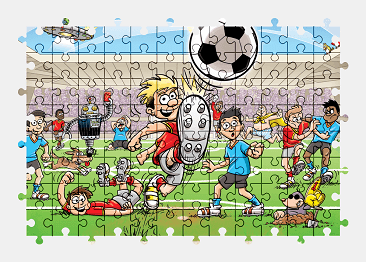 Пазлы Онлайн Мультяшный Футбол