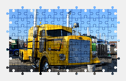 Пазлы Онлайн Грузовик Peterbilt 379