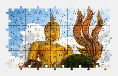 Пазлы Онлайн Great Buddha of Thailand