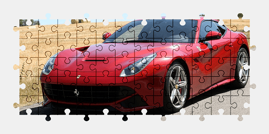 Пазлы Онлайн Ferrari F12berlinetta Красного Цвета