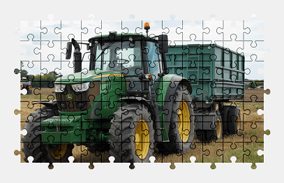 Пазлы Онлайн Трактор John Deere 6140M