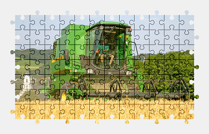 Сложные Пазлы Онлайн Комбайн John Deere 1177