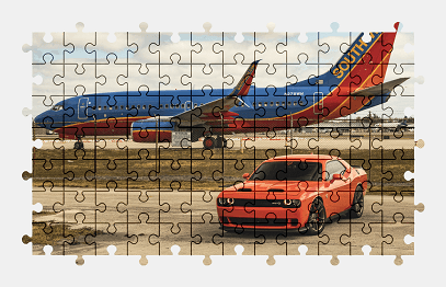 Пазлы Онлайн - Dodge Challenger