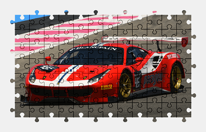 Пазлы Онлайн - Ferrari 488 GT3